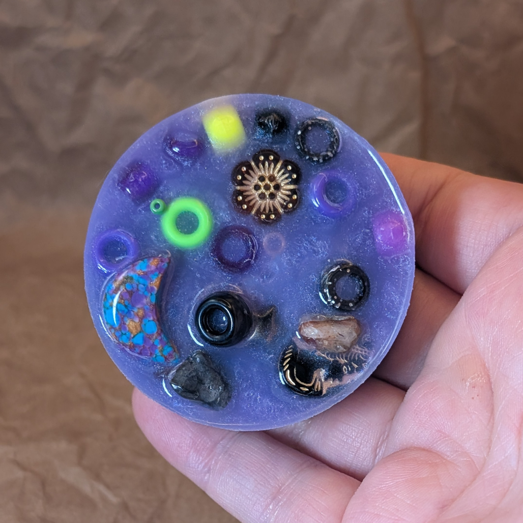 Round Picky Puck (2.1") – Handmade Fidget Toy for Neurodivergent Adults