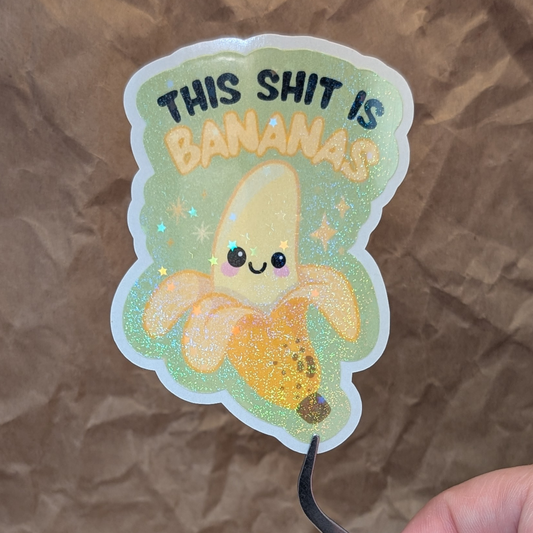 This Shit Is Bananas – Kawaii Banana Vinyl Sticker