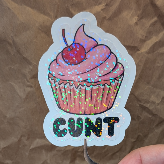 Cunt Cake – Rude Cupcake Vinyl Sticker