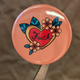 Fuck – Floral Tattoo-Style Swear Word Button (37mm)