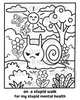 A Mindful Walk – Grumpy Snail Free Mental Health Colouring Page